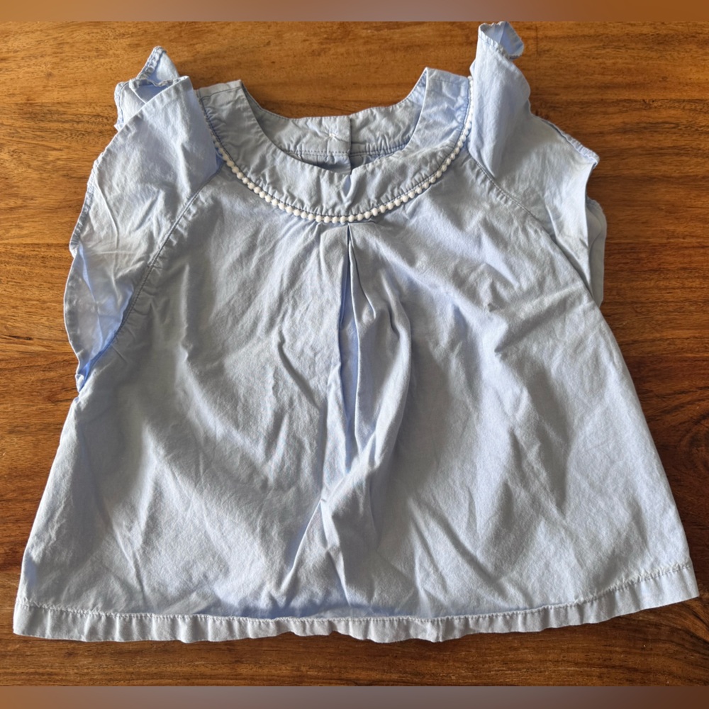 Janie and Jack Sky Blue Blouse